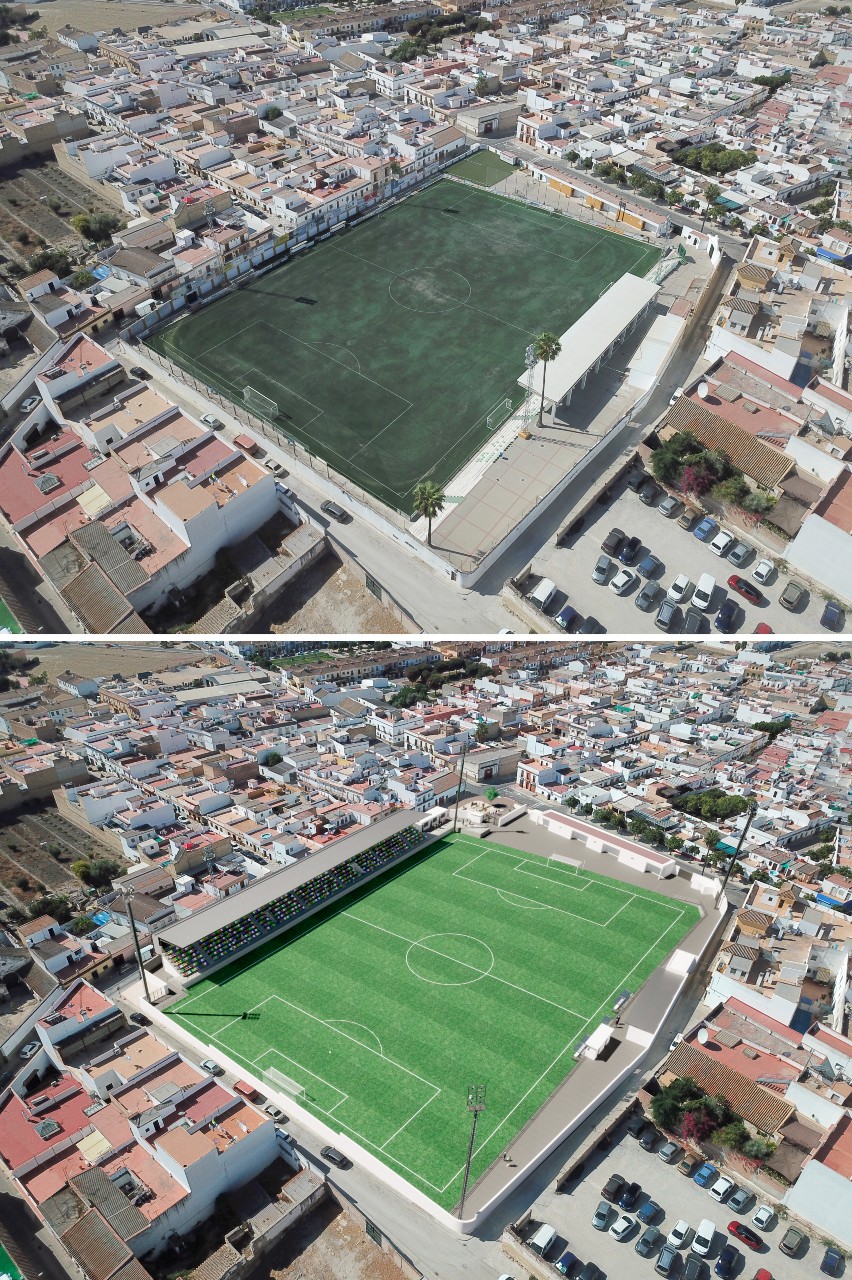 Remodelación campo de fútbol municipal Lebrija